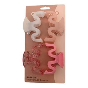 Hair Clip Set - Pink, White and Peach